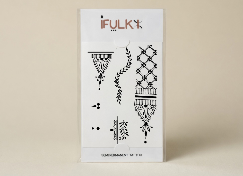 temporary finger tattoo - semi-permanent henna tattoo - fes