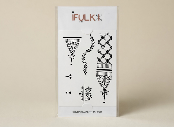 temporary finger tattoo - semi-permanent henna tattoo - fes