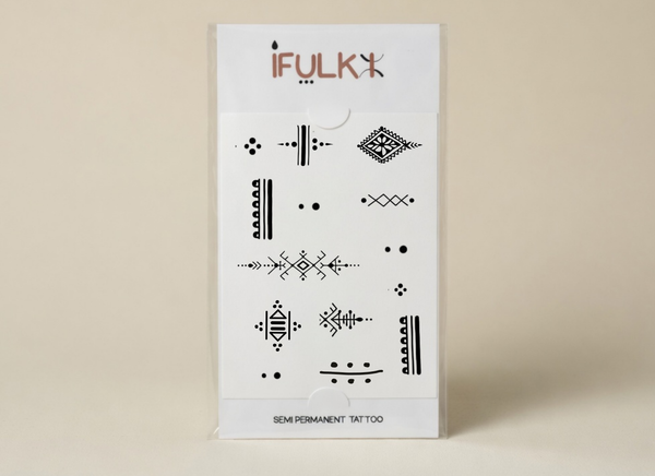 temporary finger tattoo - semi-permanent henna tattoo - tanit
