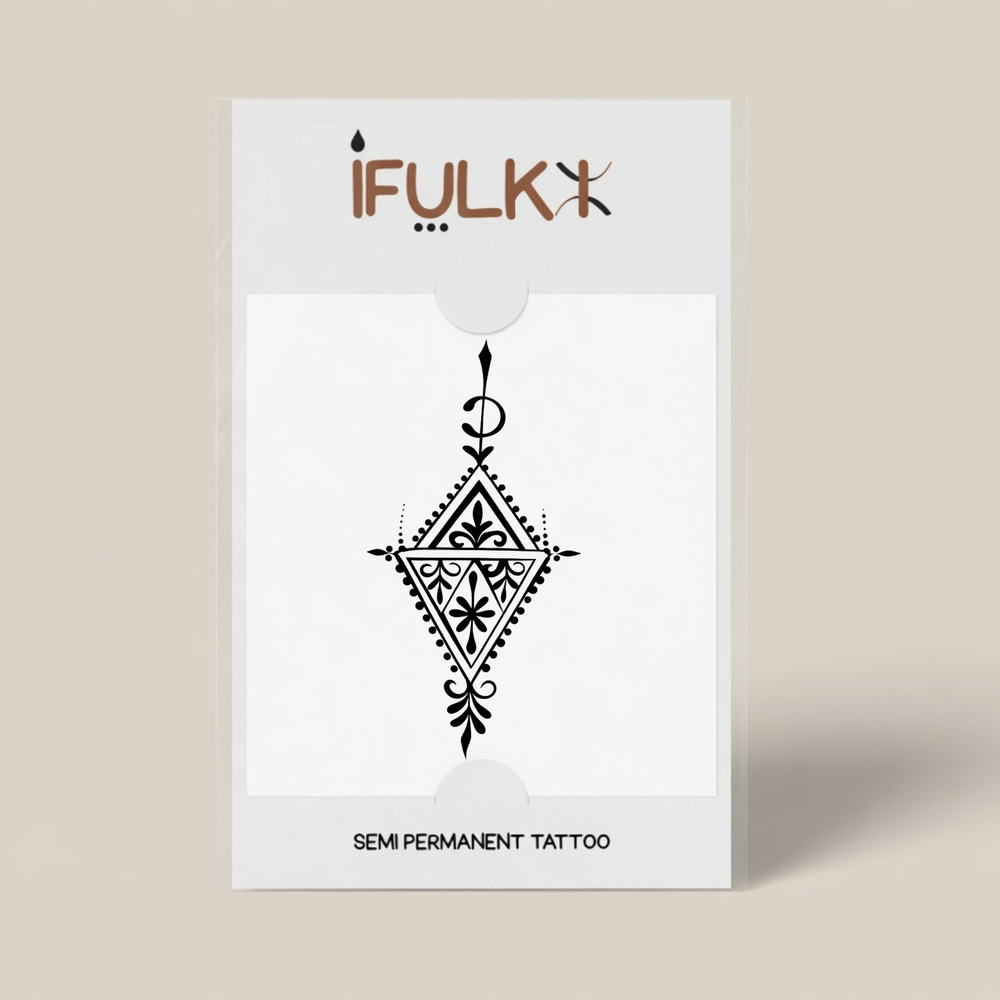 temporary wrist tattoo - semi-permanent henna tattoo - small tazerzit